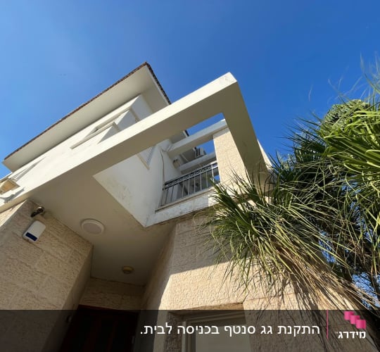 צמחייה ירוקה ליד מבנה לבן עם שמיים כחולים